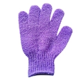 Guanto esfoliante viola in nylon testurizzato con polsino elastico per doccia - M / Viola