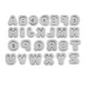 Set de 26 moldes de silicona con letras mayúsculas para joyería y resina epoxi DIY - Juego de Letras Individuales Shaker (26 Piezas)