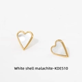 Boucles d'Oreilles Clous en Nacre Blanche (KDE510)
