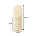 Beige velvet necklace display stand measuring 16cm height and 6cm base diameter - Cylindrical Slanted Pendant Stand / Beige