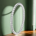Hula hoop plateado con textura antideslizante para fitness en casa e interiores - Color Acero