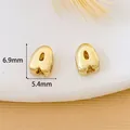 Letter A alphabet bead charm in 18K gold plated brass for DIY jewelry making - Gold Letter A