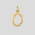 Collier en acier inoxydable 316L avec pendentif ovale doré à texture de bambou - Or-O