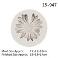Stampo in silicone a margherita bianco crema per ciondoli aromaterapia con trama floreale - Stile 2 (15-947) / Grigio