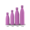 Purple matte stainless steel insulated water flasks in 350ml 500ml 750ml 1000ml sizes - Full Spray Lavender Purple