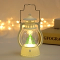 Weiße LED-Weihnachtslaterne mit Tannenbaum-Motiv und gemütlichem warmem Lichteffekt - D Weihnachtsbaum
