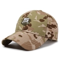 Tactical python camouflage baseball cap in jungle earth tones with S Grim embroidery - Adjustable / Camouflage Khaki