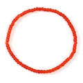 Bracelet fait main en perles rouges translucides avec design élastique pour usage quotidien - Rouge translucide