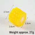 Realistic corn cob toy pendant, weight 27g, size 3.7cm with detailed food texture - Model / Yellow