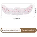 Rose gold metallic freckle face stickers with heart patterns and 150x52mm size - Rose Gold Stamping Freckle Face Patch(QT-0115)
