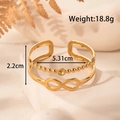 Gouden dubbellaagse infinity armband met kralen en gewichtslabel van 18,8 gram - YB-125 Oneindigheid Kraal Stijl