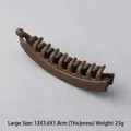Large matte dark brown banana hair clip for women, size 13x3.6x1.8cm for thick hair - Large / Coffee