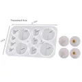Transparente Silikonform für DIY Harzschmuck mit 12 runden Anhängerformen in Multi-Größen - Runder Patch