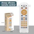Sheep-shaped baby TV remote control toy with teething silicone and musical box - Sheep Silicone Cover + White Remote