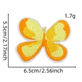 Embroidered butterfly patch for children clothing with dimensions 5.5cm by 6.5cm - Fairy Patch 9# (Butterfly Yellow)