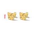 Componente per orecchini a perno geometrici in acciaio inossidabile dorato da 9mm - Trapezio / Oro
