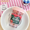Contenitore rosa per elastici per capelli colorati con misure di 6,2x9cm - Tazza di Tè alla Frutta 6,2x9cm / Rosa in Scatola