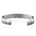 Polished stainless steel cuff bracelet engraved with Remember to be Awesome and waves - Square Head Silver 10mm*2mm