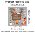 Pegatinas navideñas de Papá Noel Muñeco de nieve y Renos formato 30x30cm - Estilo Papá Noel Renos (DJ2057)