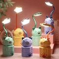 Lampes de bureau LED animaux de dessin animé en couleurs variées pour bureau d'enfant - Style Support Téléphone avec Tiroir