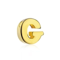 Polished gold S925 silver necklace with letter G heart pendant variant - Gold DY130011 (G)