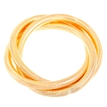 Exaggerated golden snake chain spring bracelet with spiral geometric layered design - Gold Fine Pattern (2685)