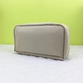 Large capacity cream-colored stationary pouch with 180-degree opening for students - Beige