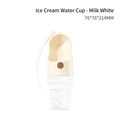 Portable pet water bottle in milk white ice cream design with carrying strap - Ice Cream 280mL / Milk White
