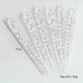 Set of 6 transparent faceted acrylic Christmas icicle ornaments, 17cm holiday decorations - 17cm Transparent Icicles 6 Pcs