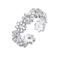 Anillo ajustable para el dedo del pie en plata S925 con diseño de margaritas - Diseño Margarita - Plateado