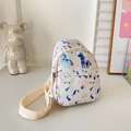 White mini unicorn print chest bag for kids with colorful stars and patterns - Off White
