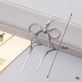 Silver metal snake chain bow phone charm with 15cm length and 6g lightweight design - Flat Snake Bone Pendant / Silver Flat Snake Chain (Lanyard Hook)