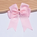 Pink 6-inch grosgrain ribbon fishtail bow hair clip for children's styling - Dusty Pink