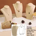 Linen necklace mannequin bust display stand for jewelry with dimensions 20cm height - High-End Necklace Display Stand