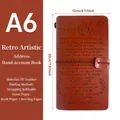 A6 vintage refillable leather travelers notebook in reddish brown with embossed message - To My Son / Brown