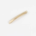 Minimalist gold rectangular acetate hair clip with fine shimmer finish for women - Glitter Gold