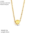 Detail der 18K vergoldeten 304 Edelstahlkette mit 7mm rundem O-Anhänger - Nummer 0 Stil (S-P459-十字链-0)