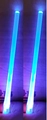Set of two glowing blue LED lightsaber chopsticks for parties and themed events - Blue