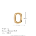 Mini Openwork Rounded Rectangle Charm - Gold