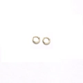 Pair of minimalist 925 silver needle hoop earrings in a polished golden finish - 6mm / Gold