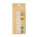Morandi PET-Index Haftnotizen Set mit transparentem Lineal und insgesamt 200 Blatt - Vanille Halbton