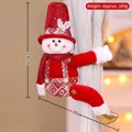 Weihnachts-Schneemann-Vorhangschnalle mit roten Pailletten, 28 cm hoch, Wohndeko - Roter Schneemann