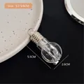 Creative light bulb shaped hair clip in transparent resin with metallic spiral detail - Luminous Bulb - 1PC