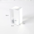 Transparenter Acryl-Schmuckständer in 4x4x8cm für Produktfotografie und Display - Quadermodell 713 (4x4x8cm)