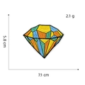 Diamond shaped colorful embroidery patch for boys clothing measuring 7.1 by 5.8 cm - Diamond