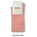 Women's thin cotton mid-calf socks in rouge pink with soft white hook packaging - Soft Pink