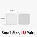 Self-adhesive 6cm square non-slip sofa mattress grippers small size 10 pairs pack - 10 Pairs Set / 6x6cm (Standard) / White