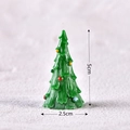 Miniature green resin Christmas tree figurine with colorful dots 5cm height decoration - Sky Blue Style 8 Christmas Tree