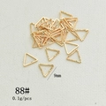 Detail view of 9mm gold-plated triangle metal charms for DIY jewelry making - 9mm / Gold/88# Triangle