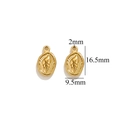 Gold stainless steel oval shell charms for DIY jewelry making 16.5x9.5mm size - Gold Oval Conch-667